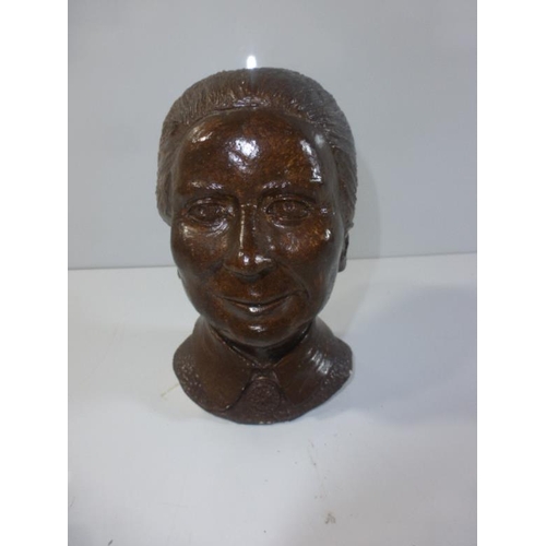 160 - Vintage Ceramic Painted Bust