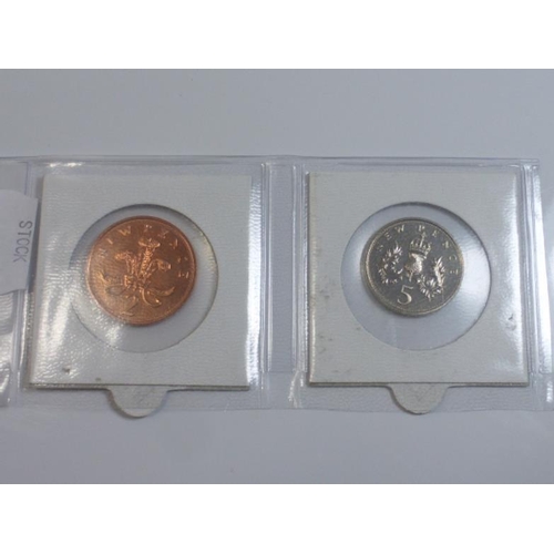 170 - Two 1971 Proof Coins Including 2p and 5p