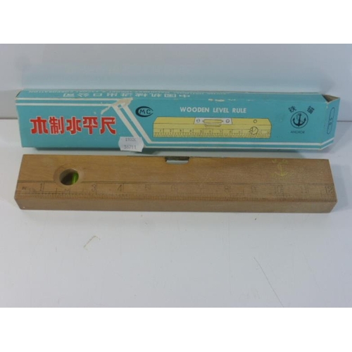 243 - Wooden Lever Rule in original Box By the Peoples Republic of China