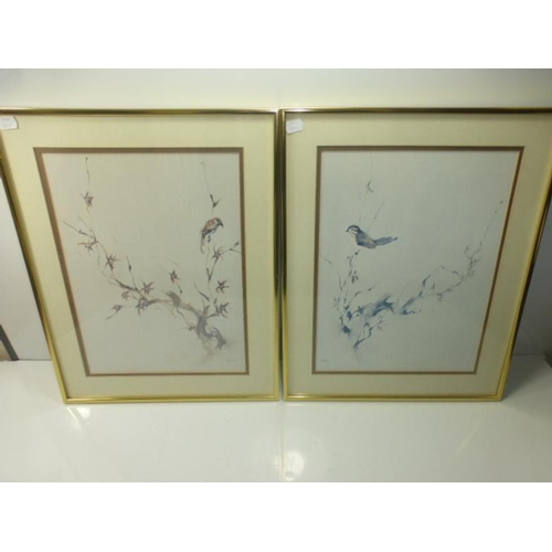 252 - Pair of Matching Designer Japanese Art Prints (51cm x 41cm)