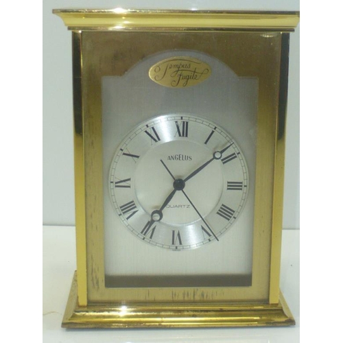 260 - Angelus Heavy Brass Carriage Clock