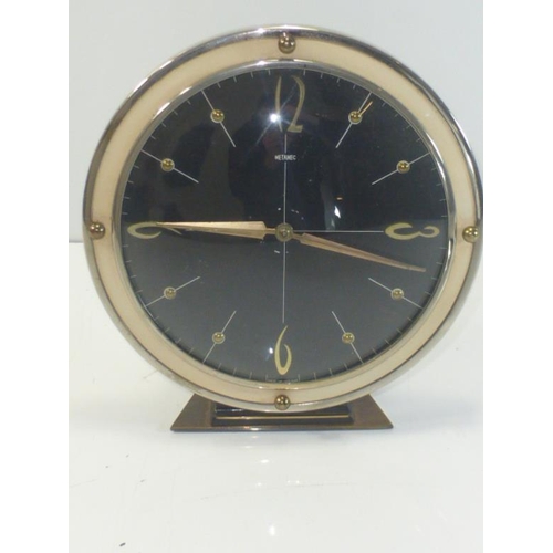 262 - Metamec Vintage Mantel Clock with Circular Dial and Bakelite Cased Movement