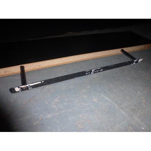 384 - Five Black Floating Shelves complete with Brackets (120cm x 25cm)