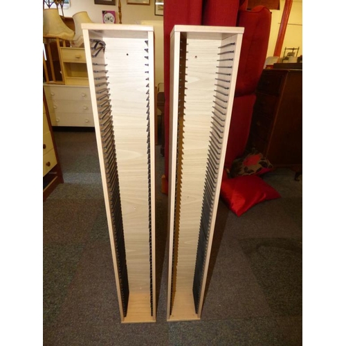 467 - Two Tall Contemporary CD Racks