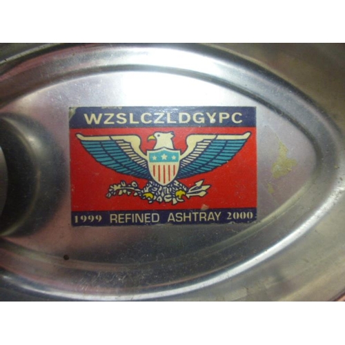 172 - An American Eagle Themed Ashtray with lighter