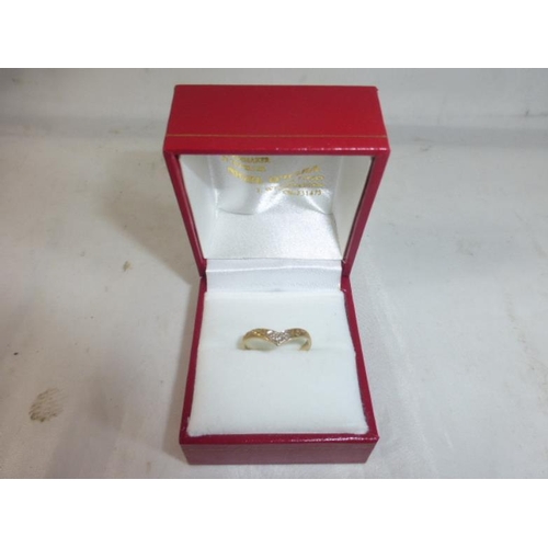 188a - Hallmarked 9CT Gold Stoned Ring