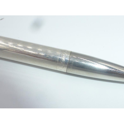 SETTELAGHI Silver Ballpoint Pen, Sterling Silver Pen, Vintage Pen