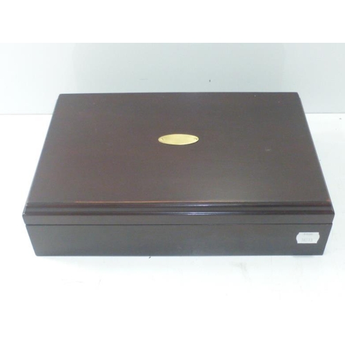 2 - Wooden Writing / Storage Box with Contents (13