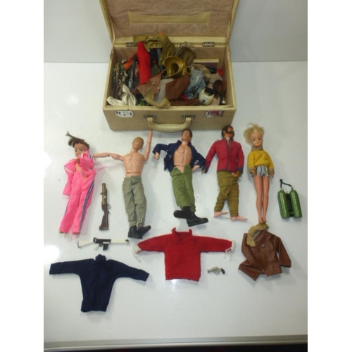 28 - Collection of Action men, 2nd generation Sindy doll's 1077, Palitoy Clothing and lots of accessories