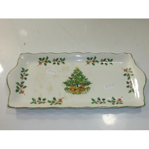 72 - Vintage James Kent Ceramic Christmas Tray