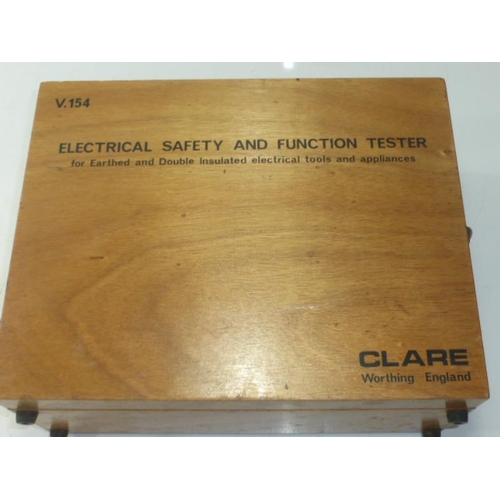 78 - Vintage Clare Electrical Safety and Function Tester in Original Wooden Case