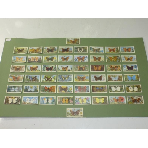 109 - Two Collections of Cigarette Cards including Butterflys and Birds, one Framed and Glazed