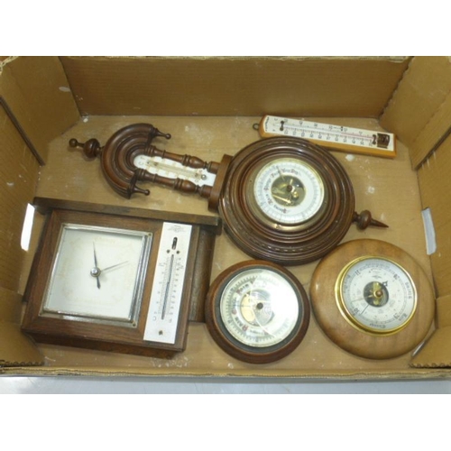 114 - Mixed Selection of Barometers and Temperature Guage