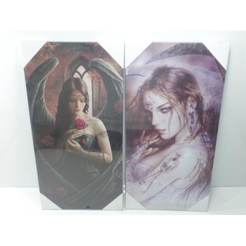 126 - Two New Canvas on Block Gothic Prints (1ft x 2ft)