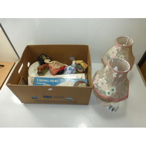 151 - Mixed Lot to include a pair of matching table lamps, Soho pottery , Musical Doll and much more