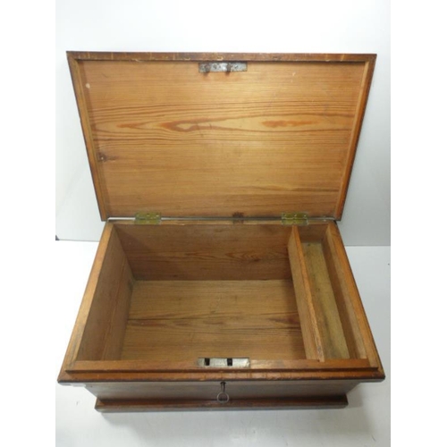 160 - Vintage Key Operated Storage Chest (56.5cm x 29cm x 35cm)