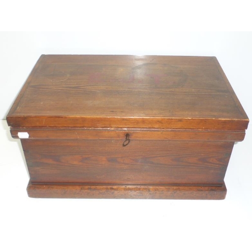 160 - Vintage Key Operated Storage Chest (56.5cm x 29cm x 35cm)