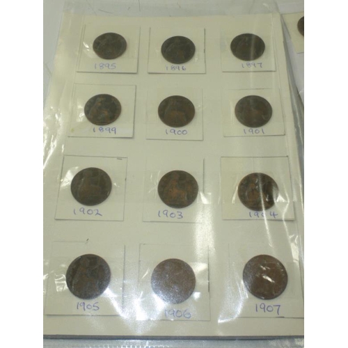 255 - Large Selection of Pennies from 1860 to 1967