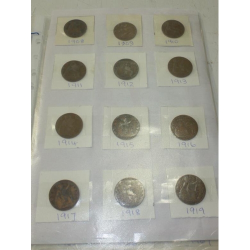 255 - Large Selection of Pennies from 1860 to 1967