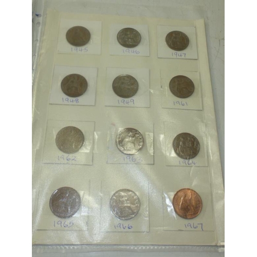 255 - Large Selection of Pennies from 1860 to 1967