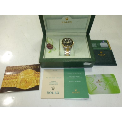 231 - Rolex Oyster Perpetual Submariner complete with Box and Paperwork (Watch unauthenticated and presume... 