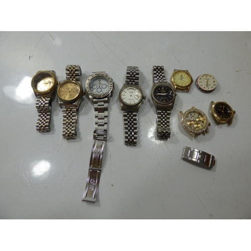 275 - Approx. nine Replica Rolex watches and watch parts (spares or repairs)