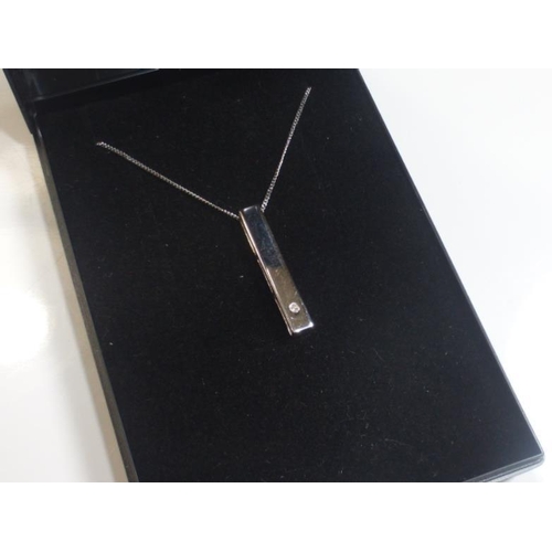 279 - White 9ct Gold Pendant and Chain