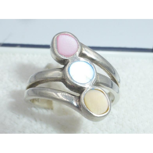 282 - Silver 925 Stoned Ring complete with Presentation Case and Box (Size L)