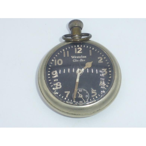 237 - Westclox Glo-Ben Black Faced Pocket Watch