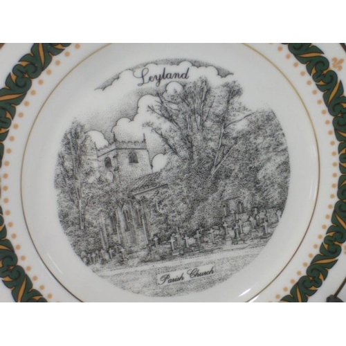 59 - Three Canterbury collection plates with Scenes of Leyland