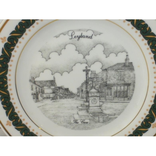 59 - Three Canterbury collection plates with Scenes of Leyland