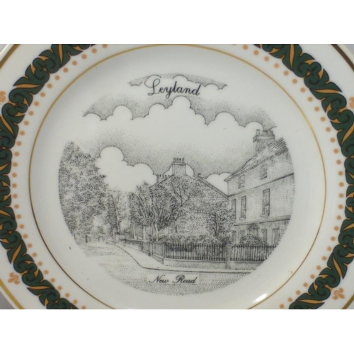 59 - Three Canterbury collection plates with Scenes of Leyland