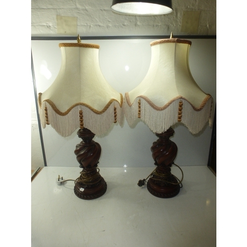 22 - Matching Pair of Luxury Table Lamps (Working when Tested) 32