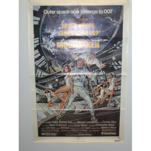 210 - JAMES BOND 007 US ONE SHEET POSTER Moonraker, Roger Moore Original One Sheet Poster (27