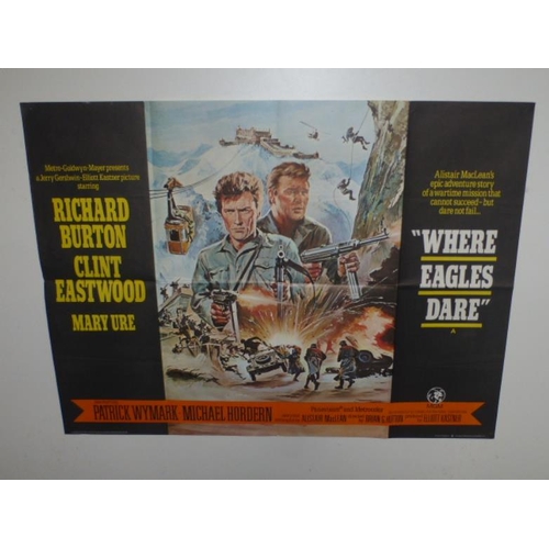 62 - Quad Film Poster Richard Burton and Clint Eastwwod 