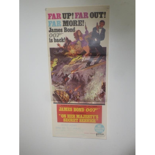 204 - JAMES BOND 007 AUSTRALIA DAYBILL On Her Majesty's Secret Service, George Lazenby Original Poster (13... 