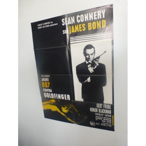 213 - JAMES BOND 007 CZECH STANDARD POSTER Goldfinger, Sean Connery Danish 1967 One Sheet Poster (23