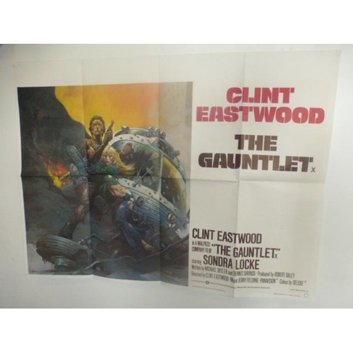 215 - The Gauntlet UK BRITISH QUAD POSTER, Clint Eastwood Original Movie Quad Poster (30