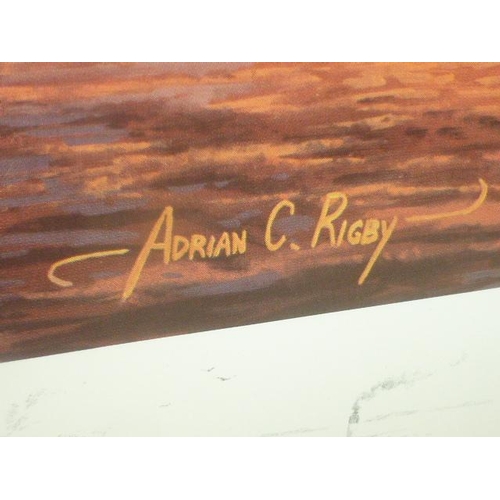 31 - Framed and Glazed Print by The Artist Adrian Rigby entitled Titanics Last Sunset