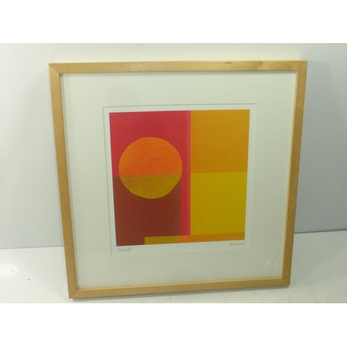 72 - Framed and Glazed Sunset Picture