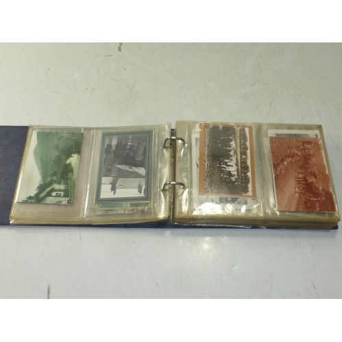 105 - Vintage Postcard Album with Mixed Selection of Cards including Topogrphical and More