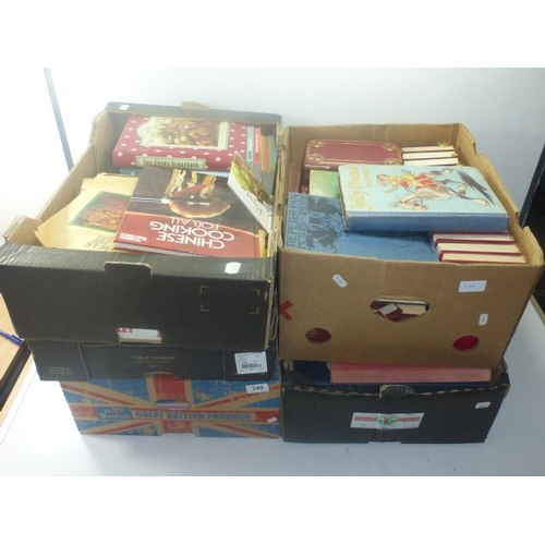 143 - Five Boxes of Various Books to Include Peter Pan and Other