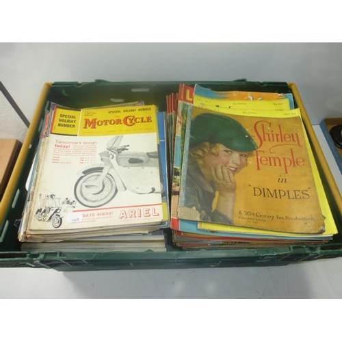 161 - Large Collection of Various Vintage Magazines include Look and Learn, Motorcycle and More