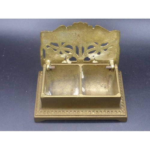 218 - Art Nouveau Brass Desk Stamp Holder