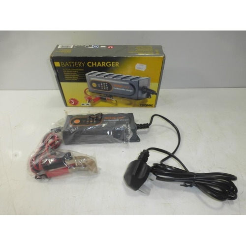 608 - A New Boxed Tronic Car / Motorbike Battery Charger 12 Volt