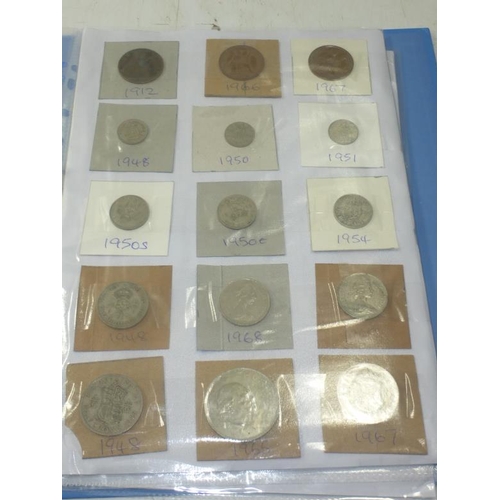 259 - Folder complete with various coins dating from 1897