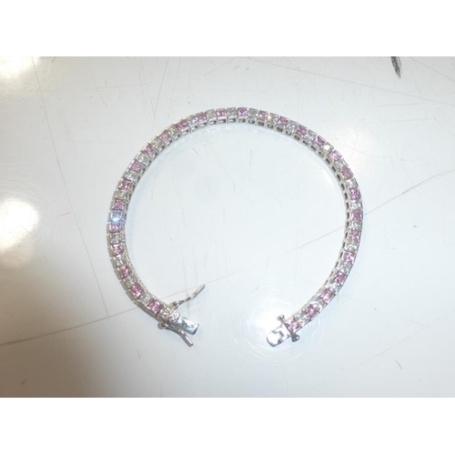 283 - Silver 925 Multi Stoned Bracelet in Presentation Box