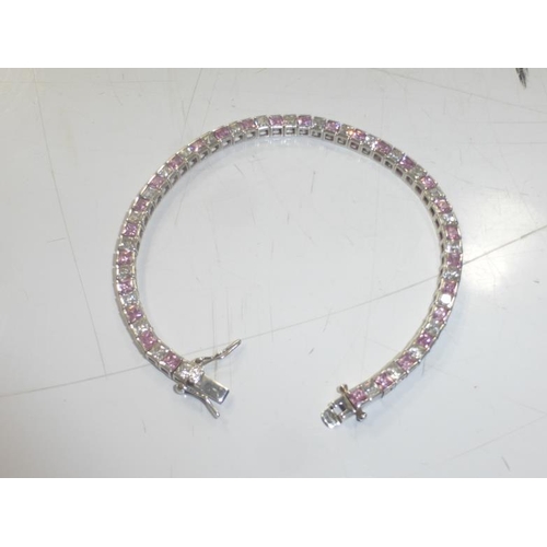 283 - Silver 925 Multi Stoned Bracelet in Presentation Box