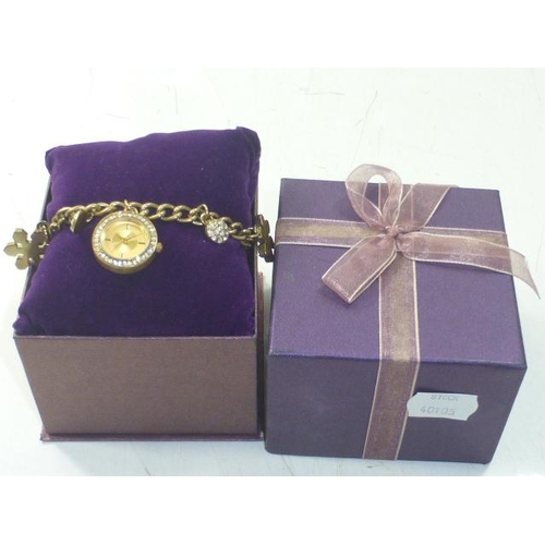 284 - Bracelet with Charms and Watch in presentation box