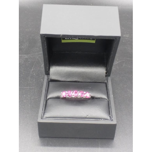 311 - Silver 925 Multi Stoned Ring (Size T) In Presentation Box